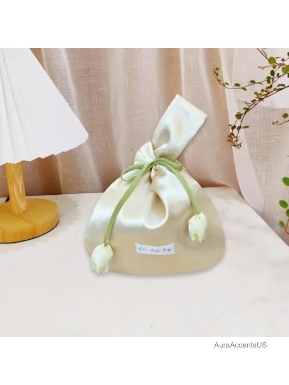 Silk Drawstring Tote Handbag Jewelry Storage Pouch